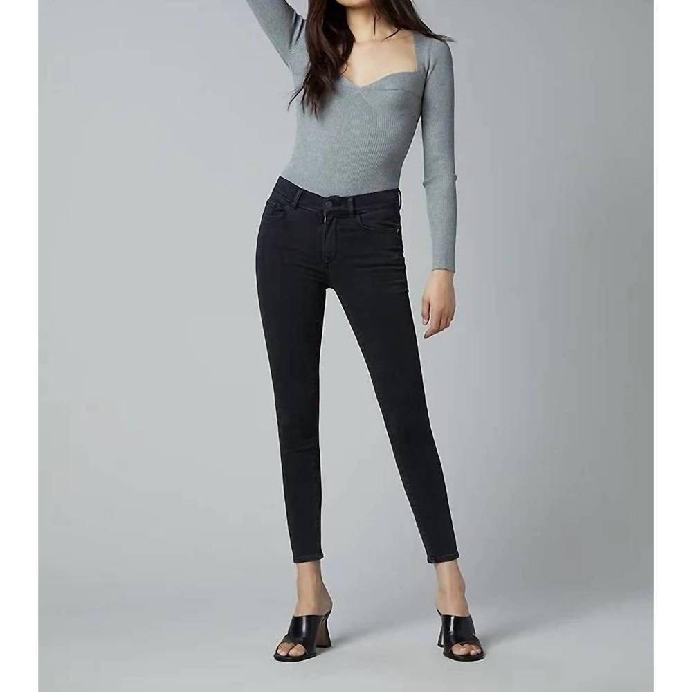 NEW DL1961 - WOMEN'S florence skinny: mid rise instasculpt ankle in eclipse (ult